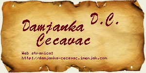 Damjanka Čečavac vizit kartica